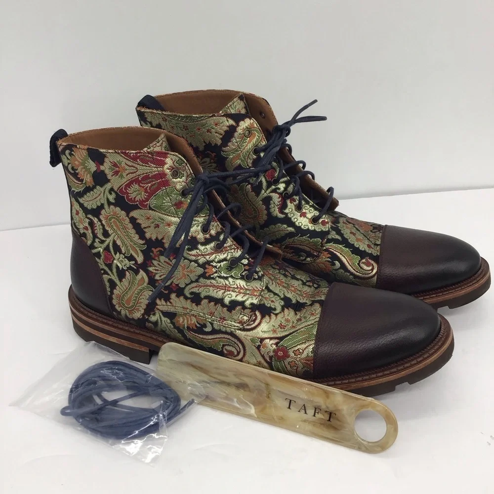 TAFT Men’s NWOT Jack Boot Kashmir Pattern Made in Spain Size EU 44.5 - US 11.5